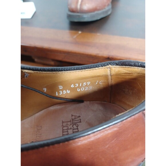 Allen Edmonds Dellwood Brown Split Moc Toe Lace Up Blucher Size: 9D - Picture 13 of 13